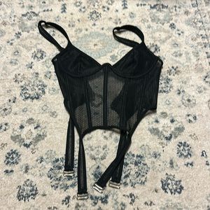 White fox corset top